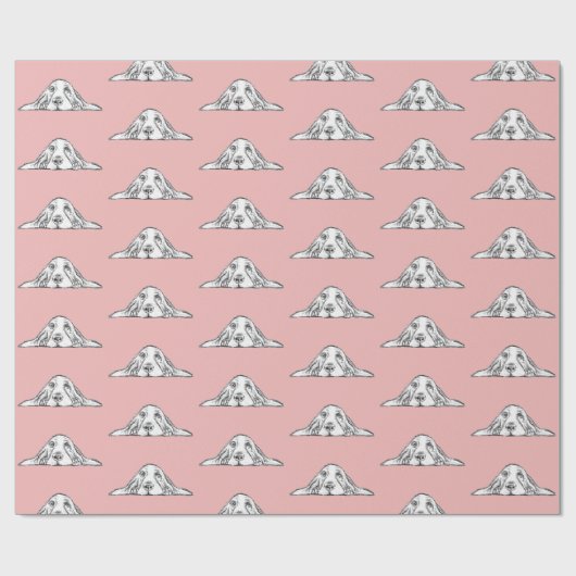 zwarte witte, eenvoudige puppy-ogen cadeaupapier (Vlak)