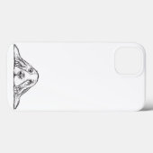 zwarte witte, eenvoudige puppy-ogen Case-Mate iPhone case (Achterkant (horizontaal))