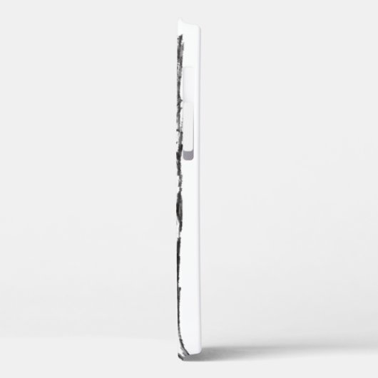 zwarte witte, eenvoudige puppy-ogen Case-Mate iPhone case (Achterkant / Links)