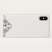 zwarte witte, eenvoudige puppy-ogen Case-Mate iPhone case (Achterkant (horizontaal))