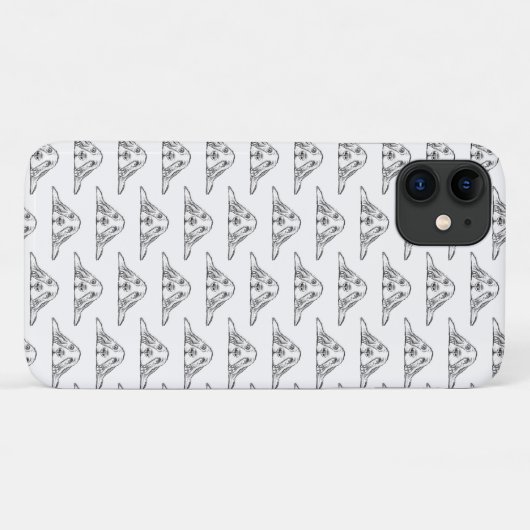 zwarte witte, eenvoudige puppy-ogen Case-Mate iPhone case (Achterkant (horizontaal))