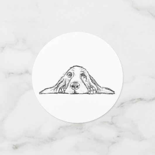 zwarte witte, eenvoudige puppy-ogen confetti (Kleine voorkant)