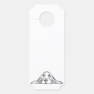 zwarte witte, eenvoudige puppy-ogen deurhanger