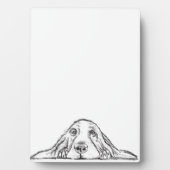 zwarte witte, eenvoudige puppy-ogen fotoplaat (voorkant)