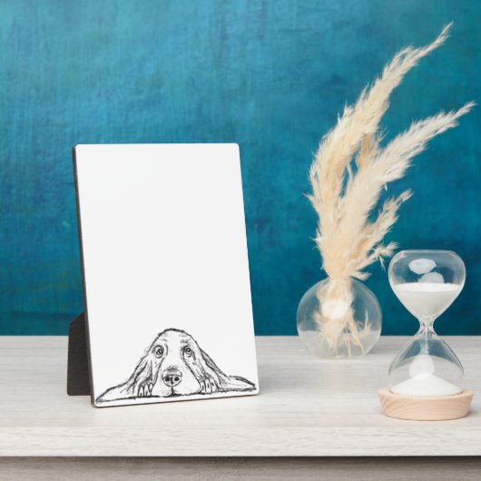 zwarte witte, eenvoudige puppy-ogen fotoplaat (Zijkant)