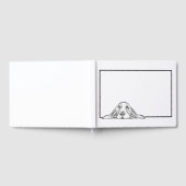 zwarte witte, eenvoudige puppy-ogen gastenboek (Volledig)