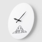 zwarte witte, eenvoudige puppy-ogen grote klok (Hoek)