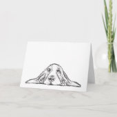 zwarte witte, eenvoudige puppy-ogen kaart (Voorkant)