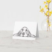 zwarte witte, eenvoudige puppy-ogen kaart (Gele Bloem)