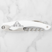 zwarte witte, eenvoudige puppy-ogen kurkentrekker (Voorkant)