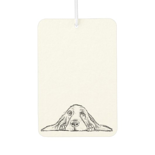 zwarte witte, eenvoudige puppy-ogen luchtverfrisser (Voorkant)