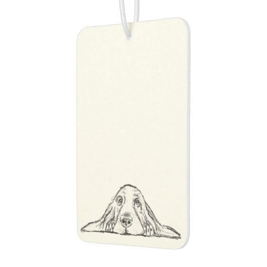 zwarte witte, eenvoudige puppy-ogen luchtverfrisser (Links)