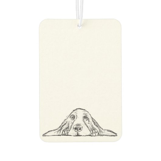 zwarte witte, eenvoudige puppy-ogen luchtverfrisser (Achterkant)