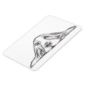 zwarte witte, eenvoudige puppy-ogen magneet (Linkerzijde)