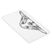 zwarte witte, eenvoudige puppy-ogen magneet (Rechterzijde)