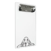 zwarte witte, eenvoudige puppy-ogen mini klembord (Schuin)