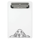 zwarte witte, eenvoudige puppy-ogen mini klembord (Voorkant)