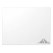 zwarte witte, eenvoudige puppy-ogen notitieblok (Voorkant)