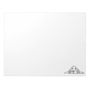 zwarte witte, eenvoudige puppy-ogen notitieblok