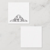 zwarte witte, eenvoudige puppy-ogen notitiekaartje (Voorkant / Achterkant)