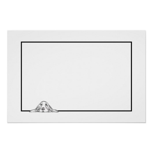 zwarte witte, eenvoudige puppy-ogen perfect poster (Voorkant)