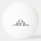 zwarte witte, eenvoudige puppy-ogen pingpongbal (Voorkant)
