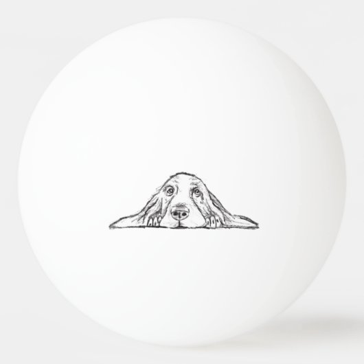 zwarte witte, eenvoudige puppy-ogen pingpongbal (Voorkant)