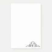zwarte witte, eenvoudige puppy-ogen post-it® notes (Voorkant)
