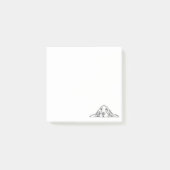 zwarte witte, eenvoudige puppy-ogen post-it® notes (Voorkant)