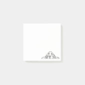 zwarte witte, eenvoudige puppy-ogen post-it® notes (Voorkant)