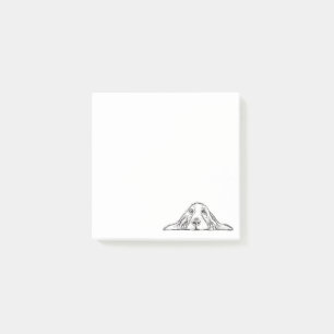 zwarte witte, eenvoudige puppy-ogen post-it® notes