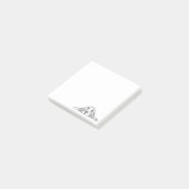 zwarte witte, eenvoudige puppy-ogen post-it® notes (Schuin)