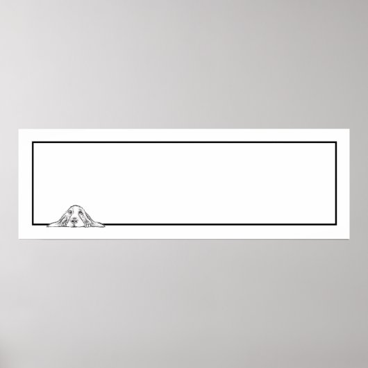 zwarte witte, eenvoudige puppy-ogen poster (Voorkant)