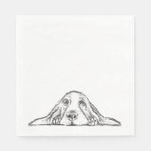 zwarte witte, eenvoudige puppy-ogen servet (Voorkant)