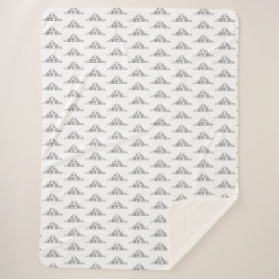 zwarte witte, eenvoudige puppy-ogen sherpa deken