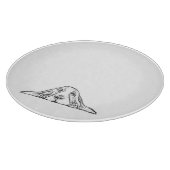 zwarte witte, eenvoudige puppy-ogen snijplank (Hoek)