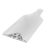 zwarte witte, eenvoudige puppy-ogen snijplank (Hoek)