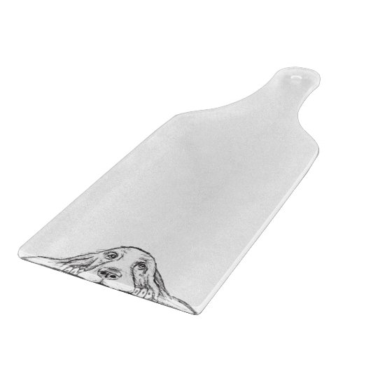 zwarte witte, eenvoudige puppy-ogen snijplank (Hoek)