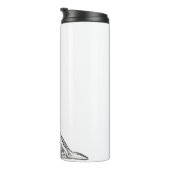 zwarte witte, eenvoudige puppy-ogen thermosbeker (Geroteerd rechts)