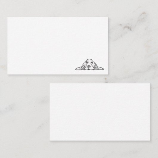 zwarte witte, eenvoudige puppy-ogen visitekaartje (Voorkant / Achterkant)