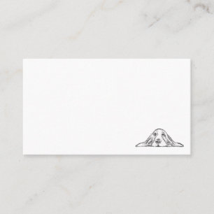 zwarte witte, eenvoudige puppy-ogen visitekaartje