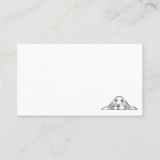 zwarte witte, eenvoudige puppy-ogen visitekaartje (Voorkant)