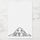 zwarte witte, eenvoudige puppy-ogen voedselcontainer etiket (Enkel label)