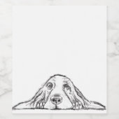 zwarte witte, eenvoudige puppy-ogen wijn etiket (Enkel label)