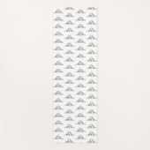 zwarte witte, eenvoudige puppy-ogen yogamat (Voorkant)