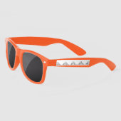 zwarte witte, eenvoudige puppy-ogen zonnebrillen (Links)