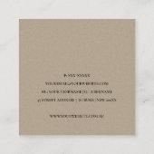 ZWARTE WITTE EENVOUDIGE VACUUM CLEANER CLEANER SER VIERKANTE VISITEKAARTJE (Achterkant)