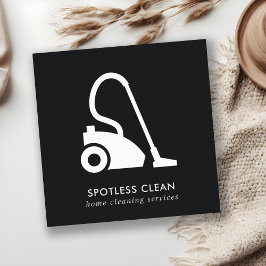 ZWARTE WITTE EENVOUDIGE VACUUM CLEANER CLEANER SER VIERKANTE VISITEKAARTJE