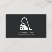 ZWARTE WITTE EENVOUDIGE VACUUM CLEANER CLEANER SER VISITEKAARTJE (Voorkant)