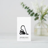 ZWARTE WITTE EENVOUDIGE VACUUM CLEANER CLEANER SER VISITEKAARTJE (Staand voorkant)